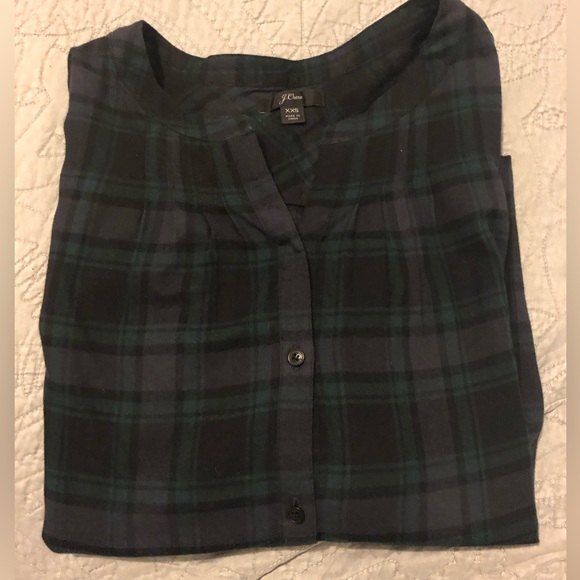 Jcrew plaid flannel blouse - Picture 8 of 9